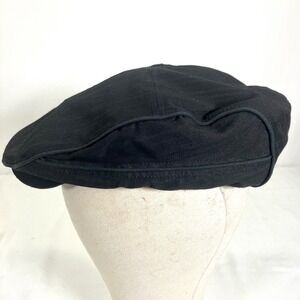 ONE CONCEPT Black Pinstripe Flat Cap Hat Men's Accessory